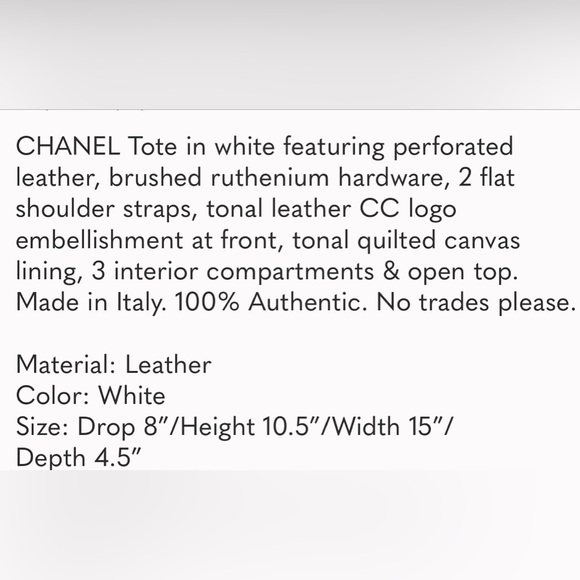 Authentic Chanel Leather Tote in Excellent Condition - Picture 14 of 14